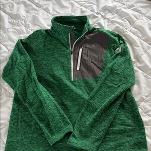 Eddie Bauer Forest Green Zip-Up Sweater